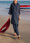 SMT S1158-Embroidered 3pc CHIKANKARI Lawn Dress With Printed Munar Dupatta.