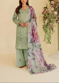 SMT S1191-Embroidered 3pc CHICKANKARI Lawn Dress With Printed Munar Dupatta.