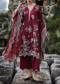 SMT S1201-Embroidered 3pc Lawn Dress With Embroidered Net Dupatta.