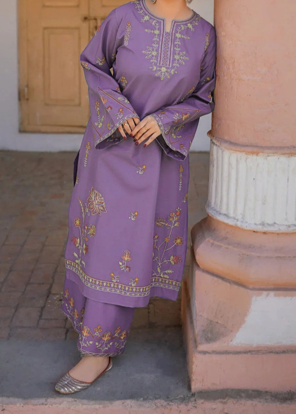 SMT S1215-Embroidered 2pc Lawn Dress
