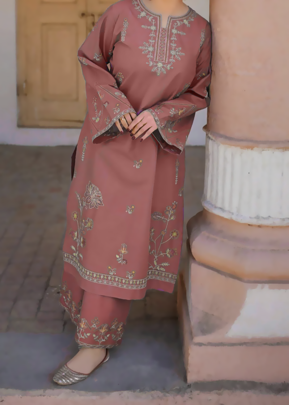 SMT W883-Embroidered 2pc Marina Dress