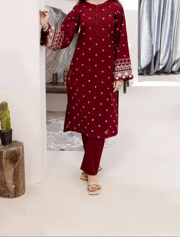 SMT Z(S1217)- Stitched Embroidered 2pc Lawn Dress