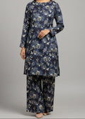 SMT W794-Digital Printed 2pc Linen Dress.