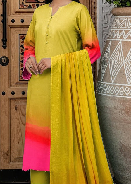 SMT W789 - Digital Printed 3pc Silk dress With Digital Printed Silk dupatta.