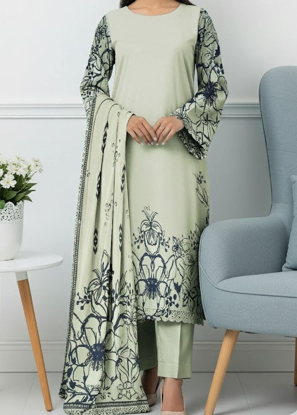 SMT W791 - Digital Printed 3pc Silk dress With Digital Printed Silk dupatta.