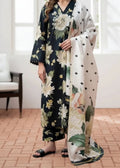 SMT W868 - Digital Printed 3pc Karandi Dress With Digital Printed Karandi Shawl.