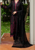 SMT W850-Embroidered 3pc Chikankari Marina Dress With Embroidered Chiffon Dupatta.