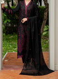 SMT Z-(W850) - Stitched Embroidered 3pc Marina Dress With Embroidered Chiffon Dupatta.