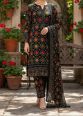 SMT S1333 - Printed & Embroidered 3pc Lawn Dress With Embroidered Chiffon Dupatta.