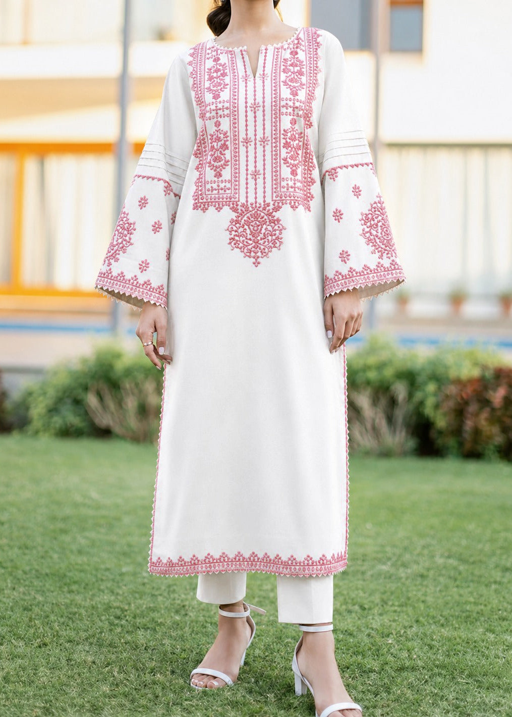 Grace S1453-Embroidered 2pc lawn dress