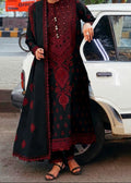 SMT S1524 - Embroidered 3pc Lawn Dress With Embroidered Chiffon Dupatta.