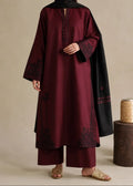 SMT W1052 - Embroidered 3pc Marina Dress With Printed Shawl.