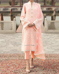 SMT S727-Embroidered 3pc Lawn dress with Embroidered chiffon dupatta.