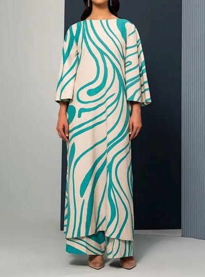 SMT S758 -Digital Printed 2pc lawn dress