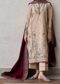 SMT Z-(W858) - Stitched Embroidered 3pc Marina Dress With Printed Shawl