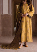 SMT W865-Embroidered 3pc Chikankari Marina Dress With Printed Shawl.