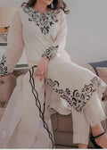 SMT S778-Embroidered 3pc lawn dress with Embroidered chiffon dupatta.