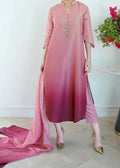 SMT W696- Digital Printed 3pc Silk dress With Digital Printed Silk  Dupatta.