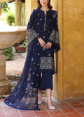 SMT W515-Embroidered 3pc marina dress with embroidered marina shawl.