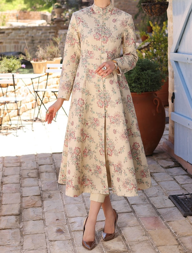 SMT W313- Embroidered 2pc Linen dress