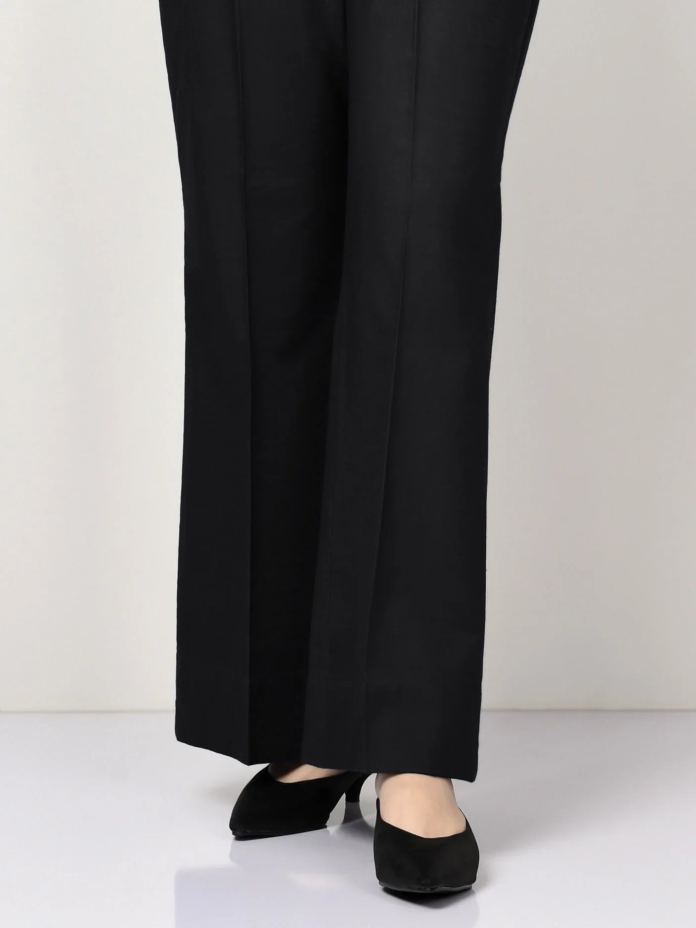 SMT S786-Unstitched Cotton Trouser - Black