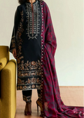 SMT W738-Embroidered 3pc Marina Dress With Printed Shawl.