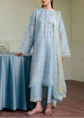 SMT S1111-Embroidered 3pc CHIKANKARI Lawn dress with Printed Munar Dupatta.