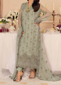 SMT Z-(CADET GRAY) -Stitched Embroidered chiffon 3Pc Suit