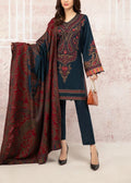 SMT W559-Embroidered 3pc marina dress with Printed shawl.
