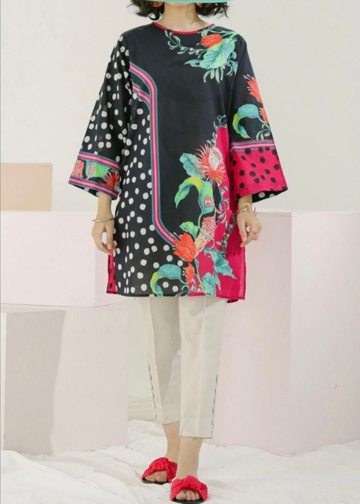 SMT W675- Digital Printed 3pc KOTAIL dress with Digital printed KOTAIL dupatta