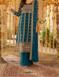 SAHAR– Embroidered Chiffon Unstitched 3Pc Suit.