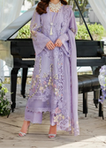 SMT S1516 - Embroidered 3pc Lawn Dress With Embroidered Chiffon Dupatta.