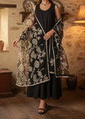 SMT W502-Embroidered 3pc marina dress with Embroidered Organza Dupatta.
