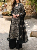 SMT S405-Embroidered 3pc lawn dress with embroidered chiffon dupatta.