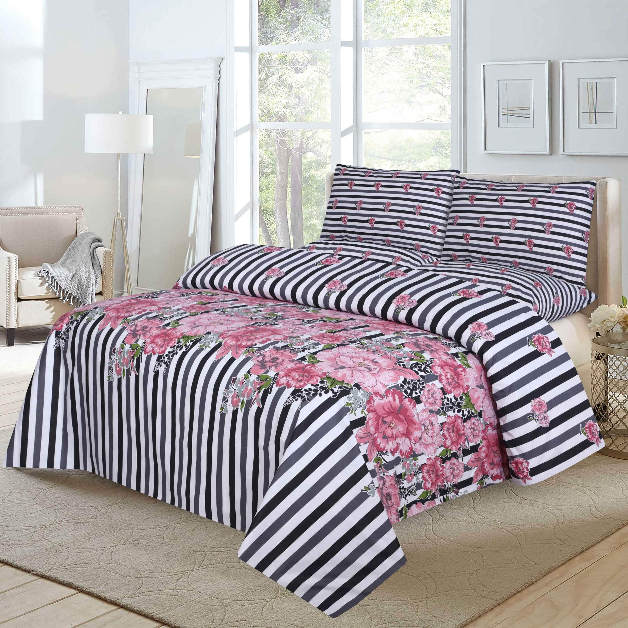 SMT D764- 6 pc summer Comforter Set with 4 pillow covers