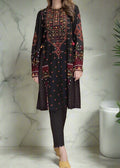 SMT W483- Embroidered 2pc linen dress.