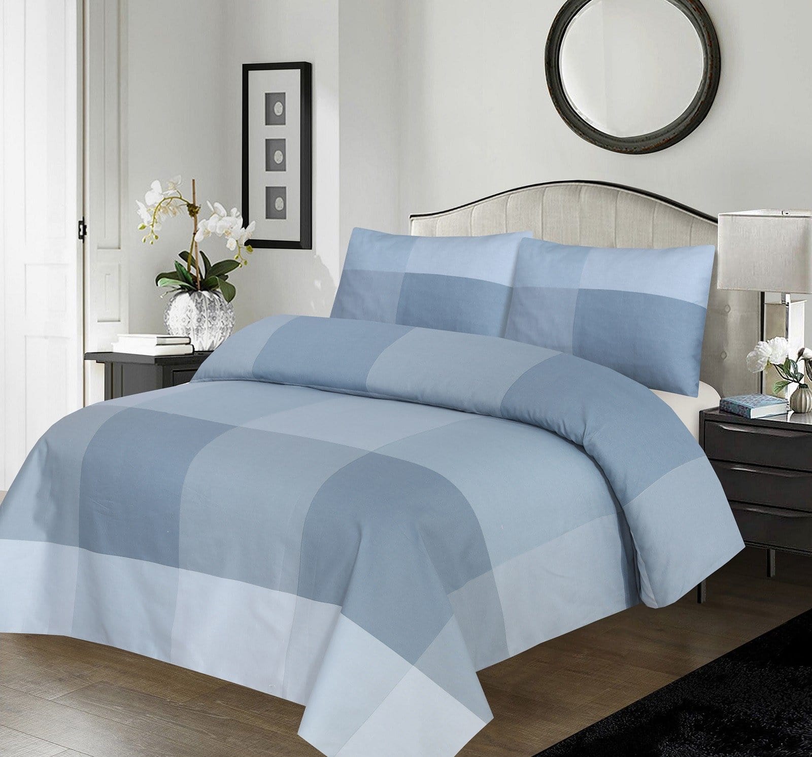 SMT D471-Cotton PC King Size Bedsheet with 2 Pillow Covers.