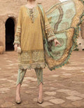 SMT S279-Shifli Embroidered in 3pc lawn dress with printed chiffon dupatta.
