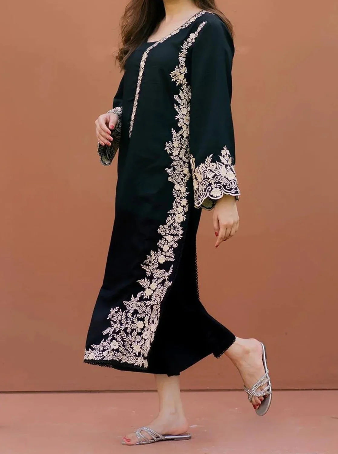 SMT Z-(S691)- Stitched Embroidered 2PC Lawn dress.