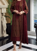 SMT W786-Embroidered 3pc Marina Dress With Embroidered Chiffon Dupatta.