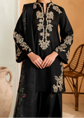 SMT W844-Embroidered 3pc Marina Dress With Printed Shawl.