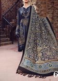 SMT W555-Embroidered 3pc marina dress with Printed shawl.