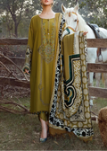 SMT W567-Embroidered 3pc marina dress with Printed shawl.