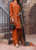 SMT W155-Embroidered 3pc Marina dress With printed shawl
