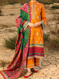 SMT W256- Digital Printed 3pc linen dress with Printed Linen dupatta.