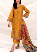 SMT W655-Embroidered Sequence 3pc Marina Dress With Printed Karandi Shwal.