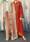 SMT S1169-Embroidered 3pc Lawn dress with Printed Munar Dupatta.
