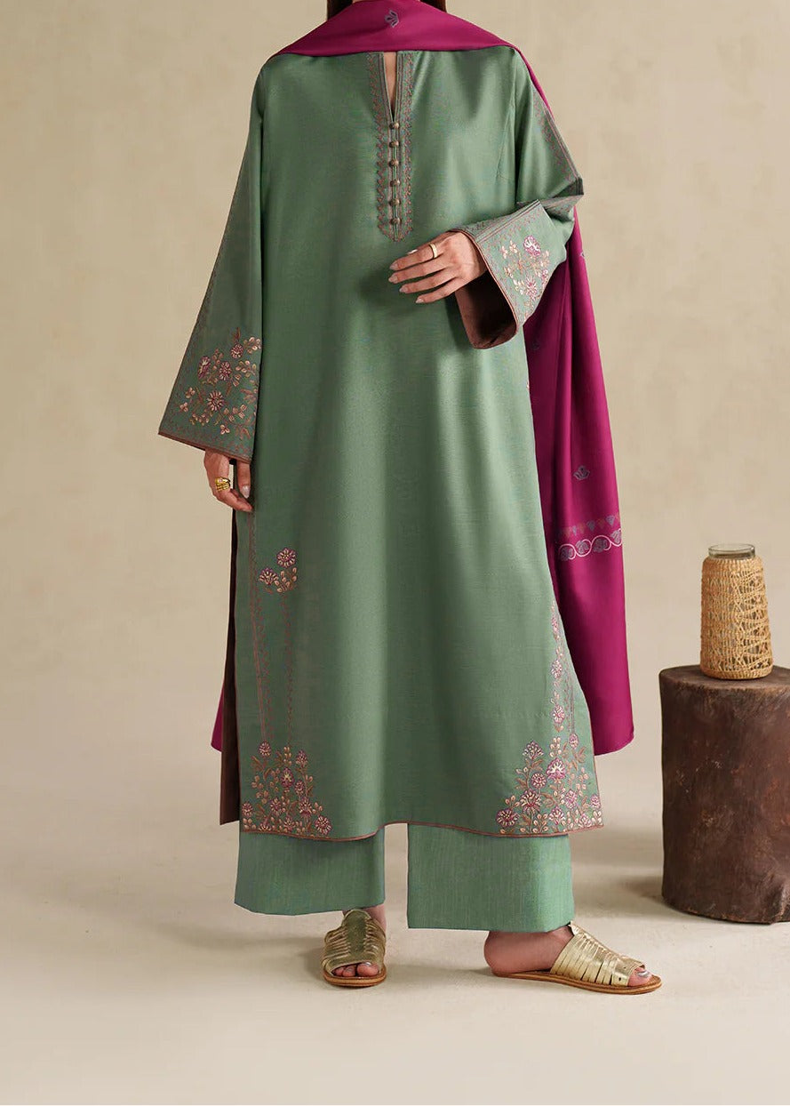 SMT Z-(S1290)- Stitched Embroidered 3pc Lawn Dress With Printed Lawn Dupatta.