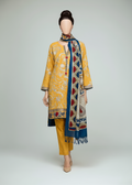 SMT Z-(W538)- Stitched Embroidered 3pc khaddar dress With Printed shawl.