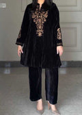 SMT W996-Embroidered 2pc Velvet Dress.